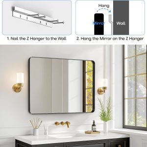 Bathroom Mirrors 1 pack tempered